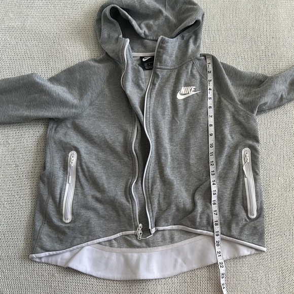 Nike Full Zip Jacket Gray and White Size Medium - Picture 5 of 6